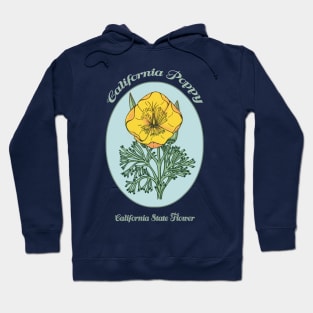 California Golden Poppy retro - vintage design Hoodie